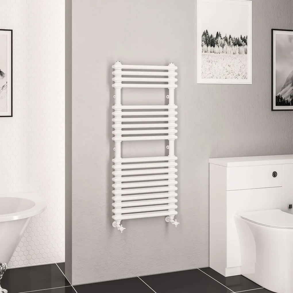 Eastbrook Imperia 2 koloms handdoekradiator 50x115cm 999W wit glans