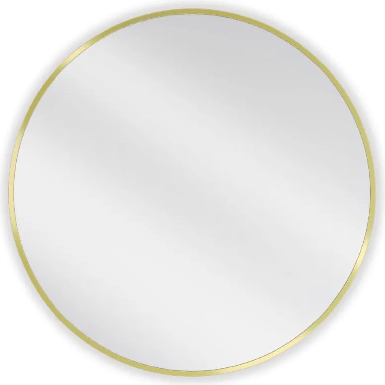 Mexen Loft badkamerspiegel rond 70 cm, gouden frame - 9850-070-070-000-50