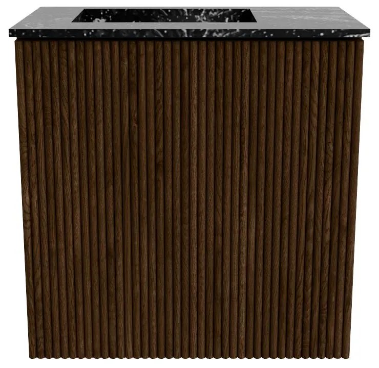 Mondiaz Joya DLux 40cm toiletmeubel walnut met wastafel faye links zonder kraangat lava