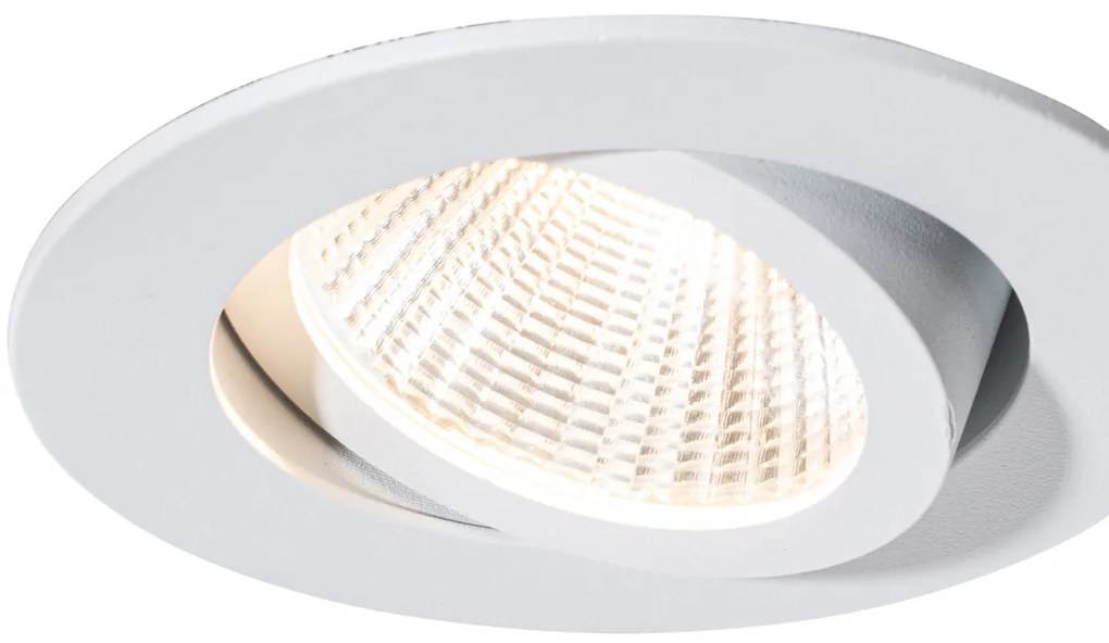 Set van 6 inbouwspots wit 6,8cm incl. LED 750 lm dimbaar IP23 - Gaius Binnenverlichting Lamp