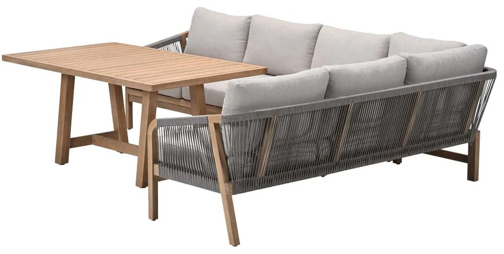 Garden Impressions Alora lounge dining set 3-delig rechts - grey sand