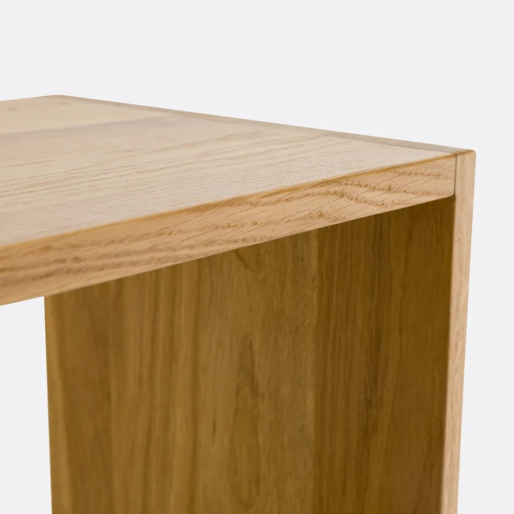 Asymmetrische boekenkast, gebeitst eiken, RYMO