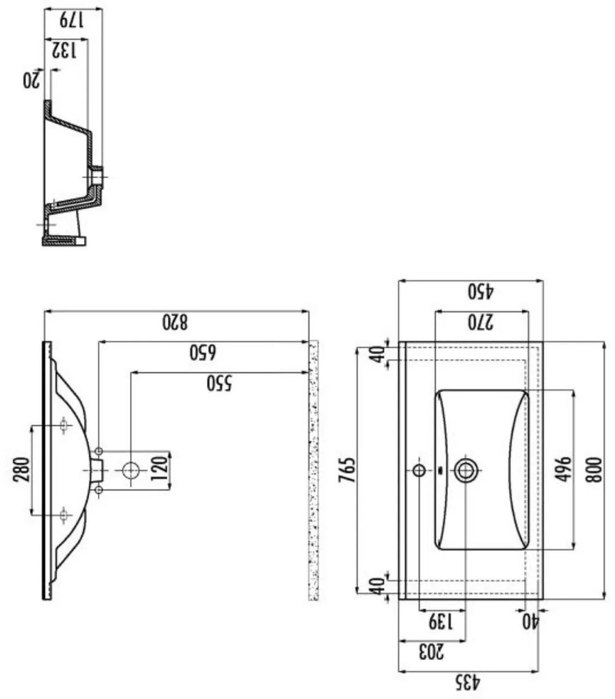 Sanicare Q6 badkamermeubel met 2 laden 80 cm antraciet