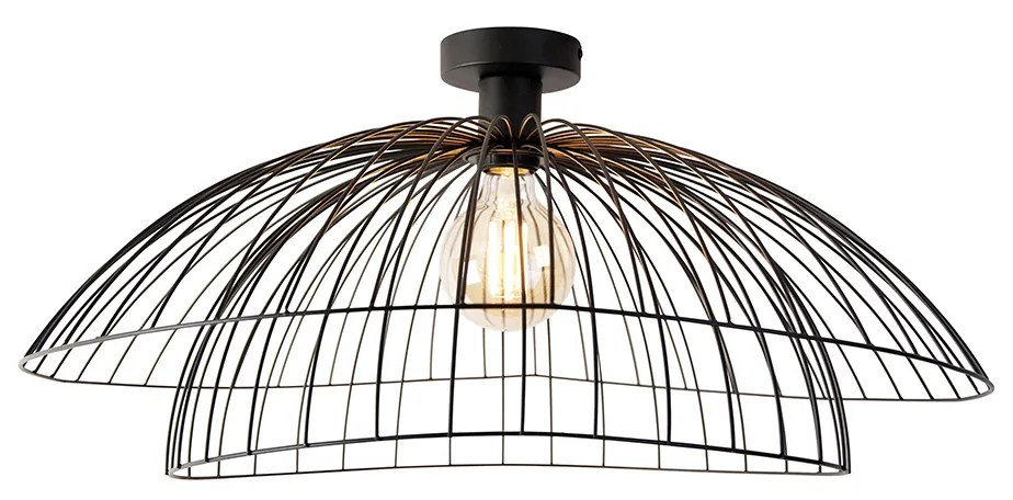 Smart plafondlamp zwart 60 cm incl. Wifi G95 - Pua