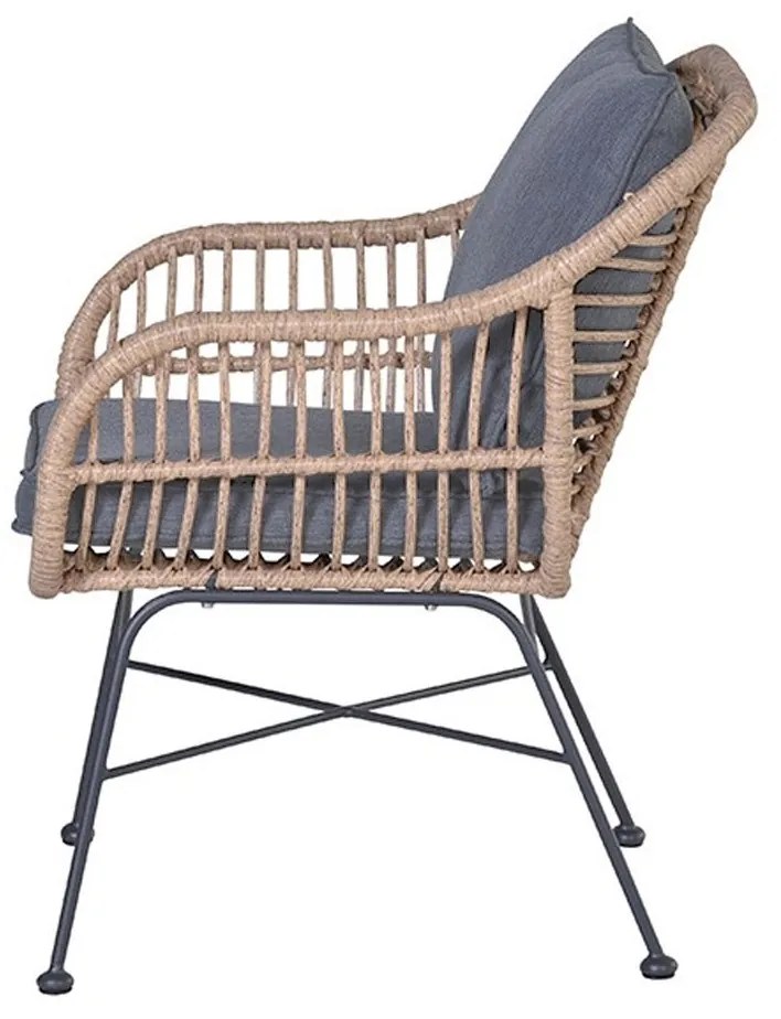 Garden Impressions Lucas tuinset 6-delig bruin - Tulli tuintafel bruin Ø148 cm