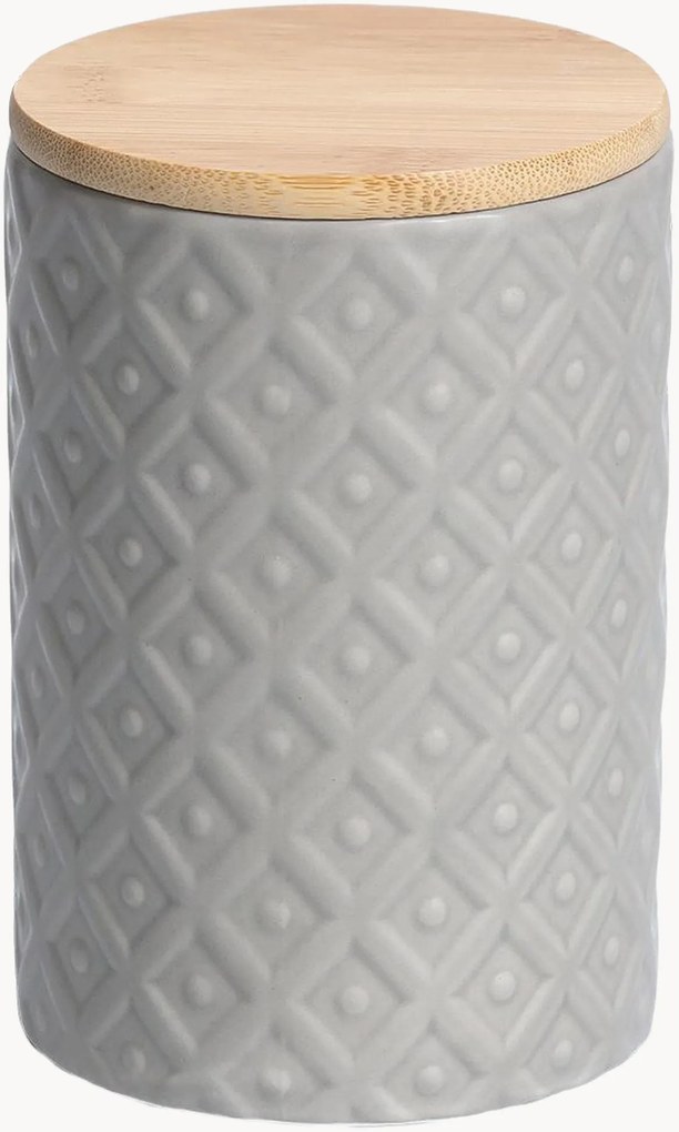 Opbergpotten Carol van keramiek, met bamboe deksel, 720 ml, 6-delig