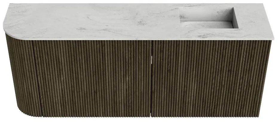 Mondiaz Joya DLux 100cm toiletmeubel ronding links shadow met wastafel faye rechts 1 kraangat opalo