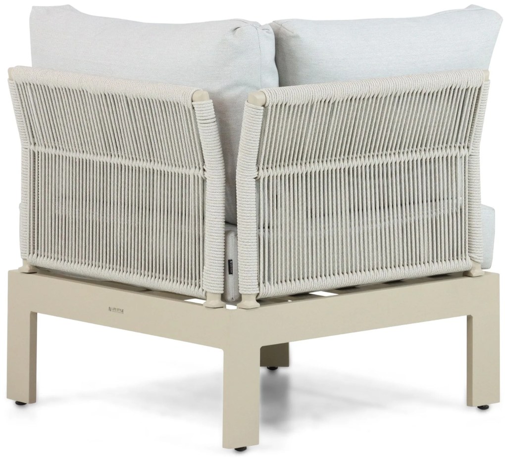 Hoek loungeset 5 personen Aluminium Taupe Lifestyle Garden Furniture Lorenzo