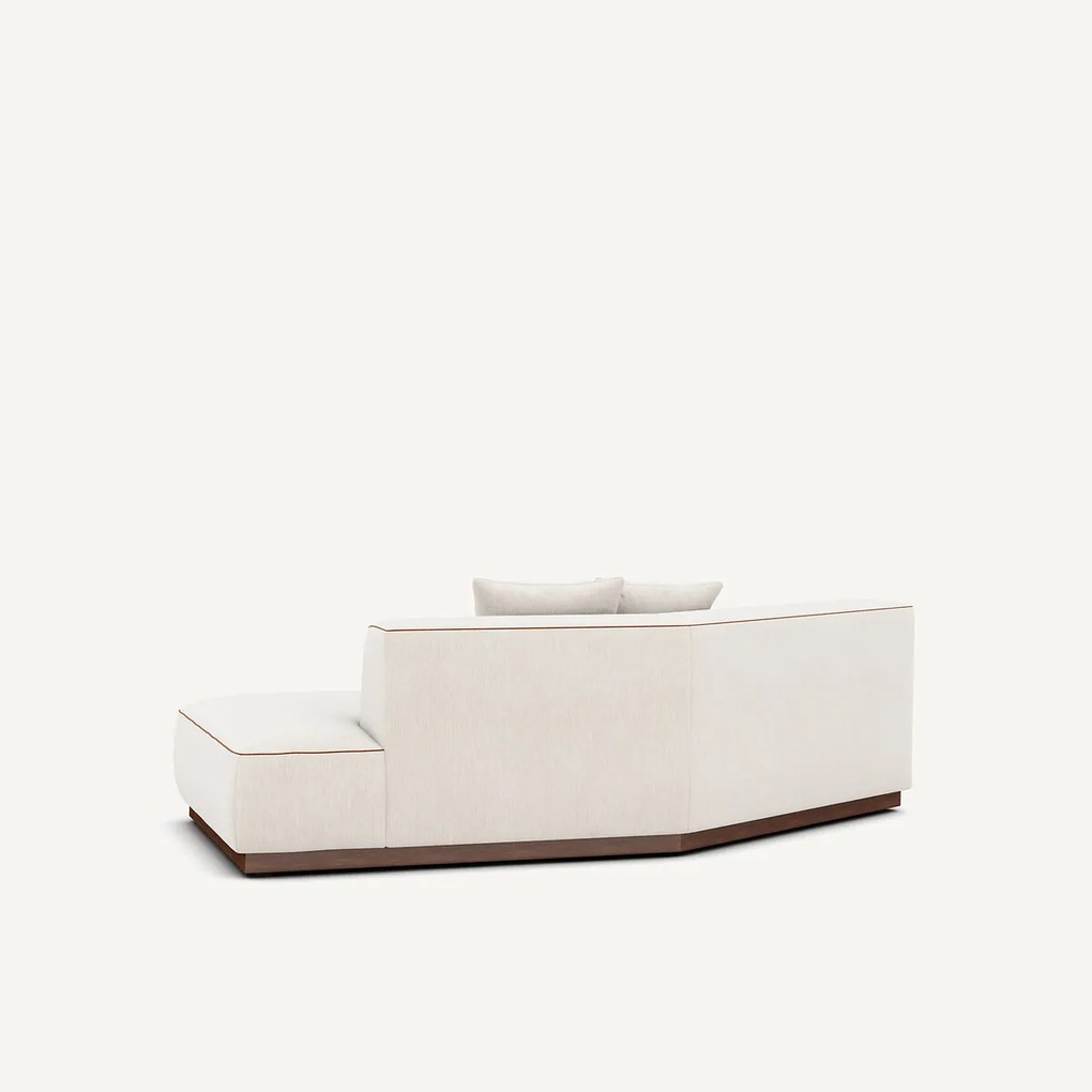 Rechte halve zetel in chenille fluweel, JACOPO