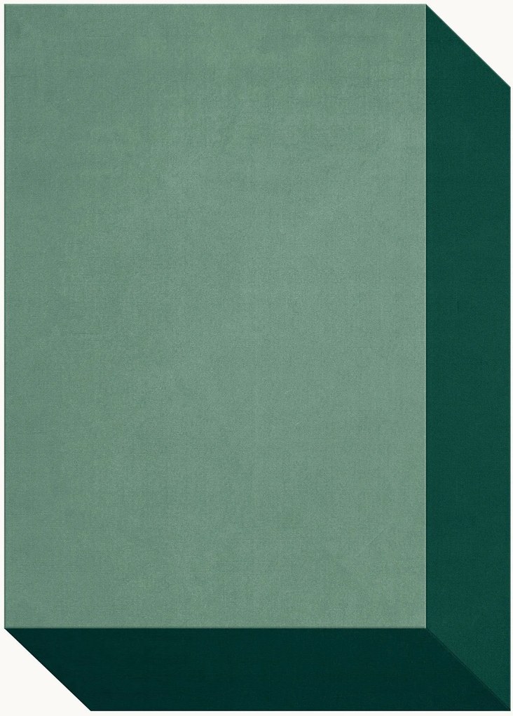 Handgeweven laagpolig wollen vloerkleed Tekla Box