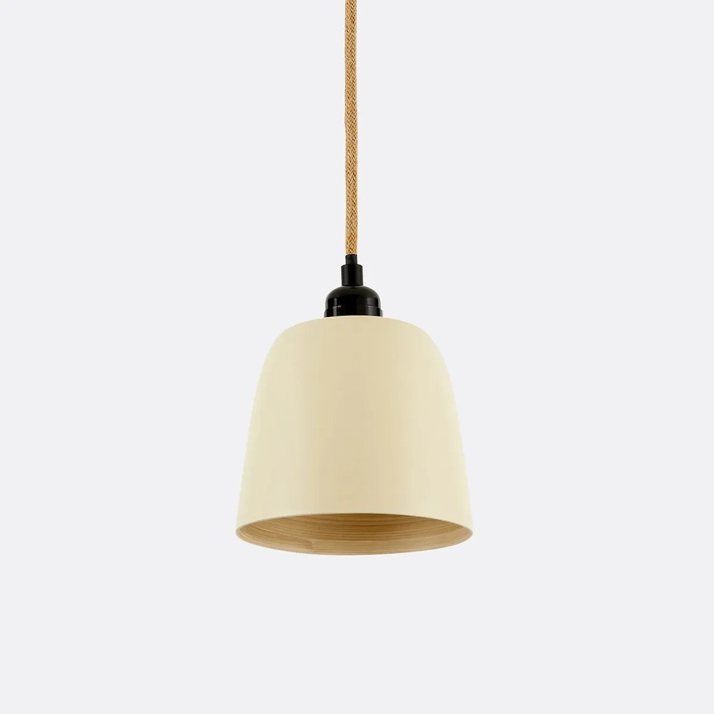 Hanglamp in gekleurd bamboeØ15 cm, Bineta