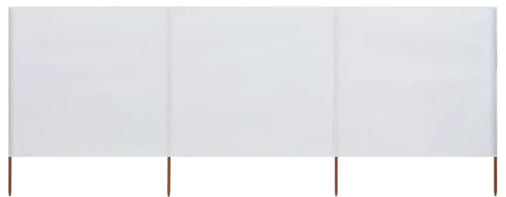 vidaXL Windscherm 3-panelen 400x80 cm stof zandwit