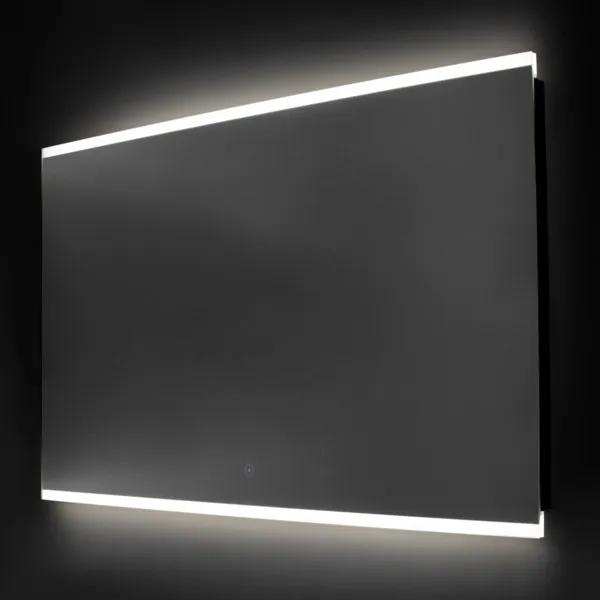 Saniclass spiegel Twinlight 100x70cm met verlichting aluminium 3410s