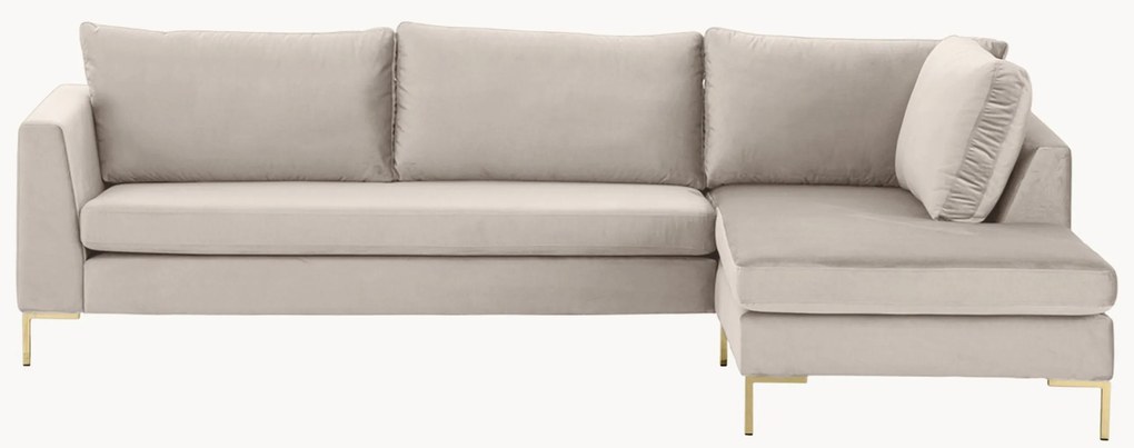 Fluwelen hoekbank Luna