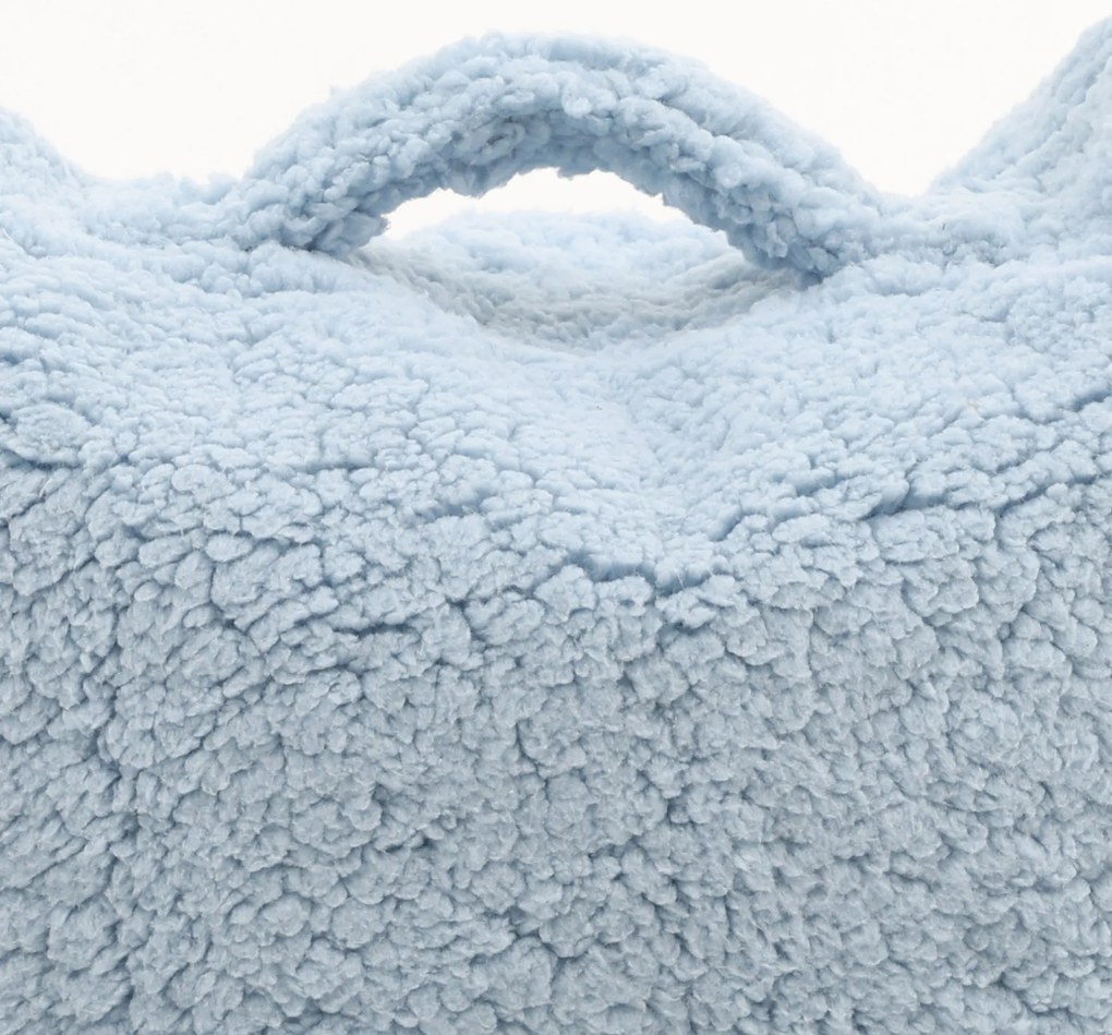 Teddy Fleece Chill Kussen - Aqua