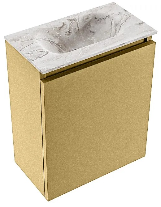 Mondiaz Ture DLux toiletmeubel 40cm oro met wastafel glace midden zonder kraangat