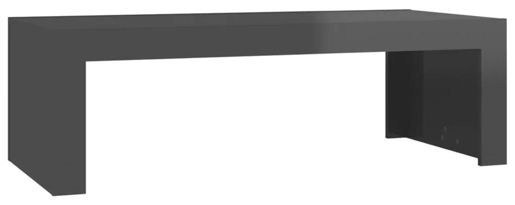 vidaXL Salontafel 110x50x35 cm spaanplaat hoogglans grijs