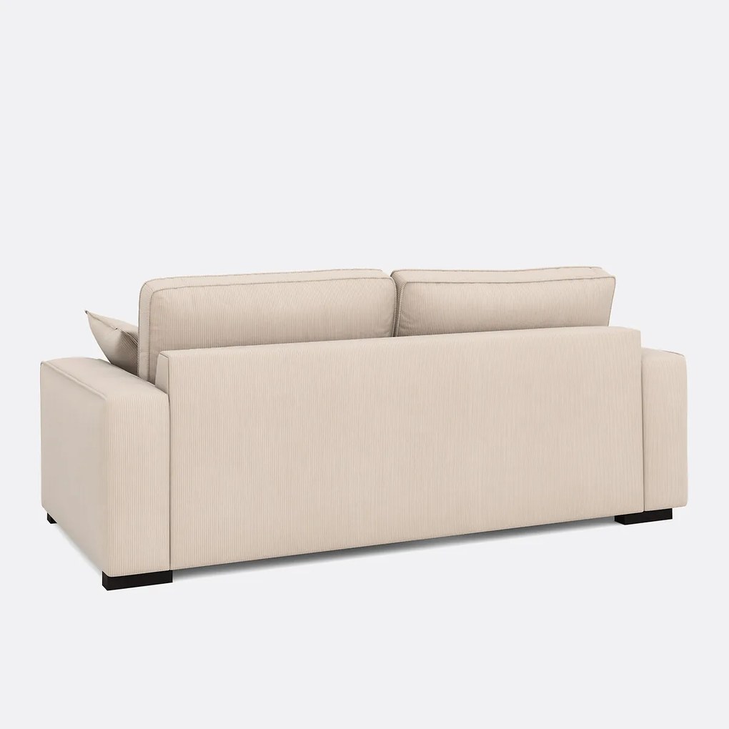 Slaapbank van fluweel, 2, 3 of 4 zits, Comfort Bultex®, Cecilia