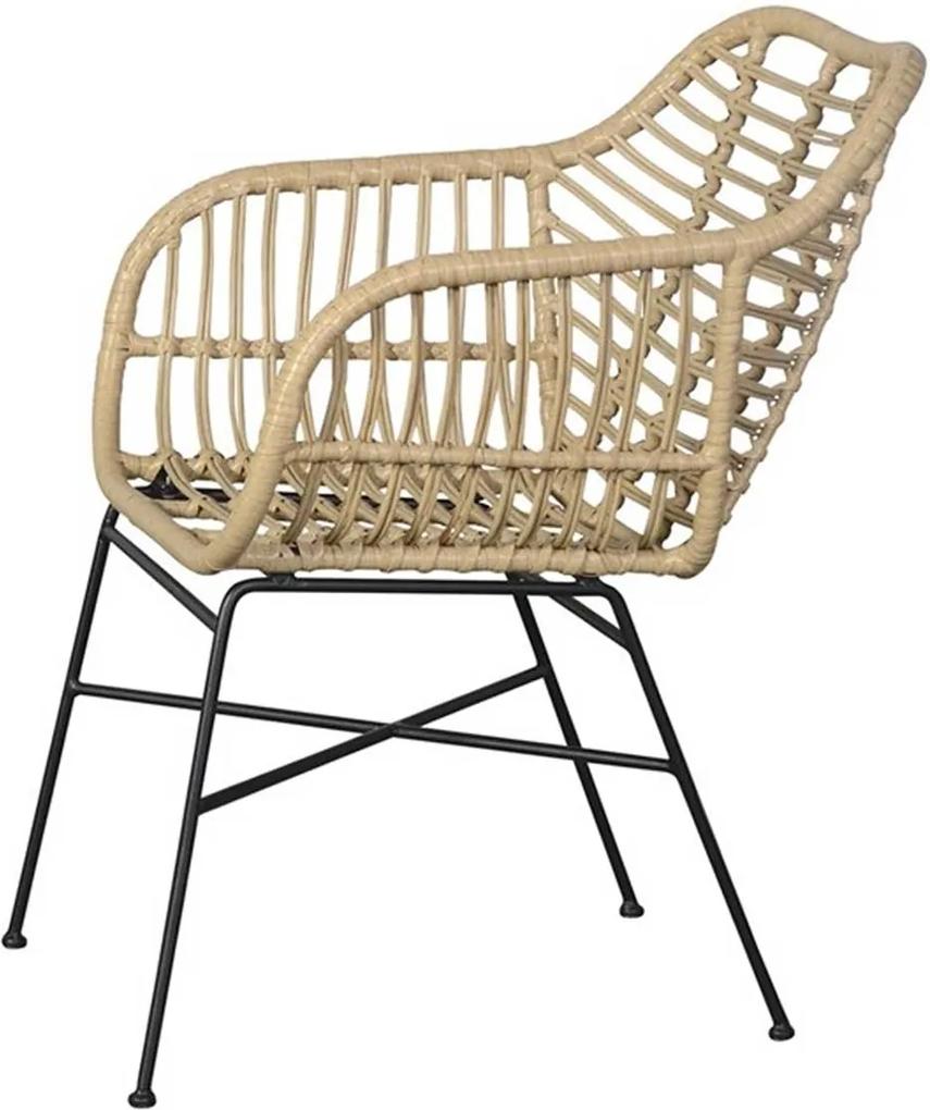Lisomme Rotan eetkamerstoel - Dax- eetkamerstoelen - Rattan - Gasrston - stoel met armleuningen - MOOS tiger - ergonomisch - kuipstoel - tuinstoelen
