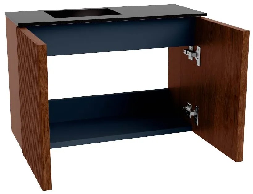 Mondiaz Joya 60cm toiletmeubel ruby met wastafel faye links 1 kraangat urban