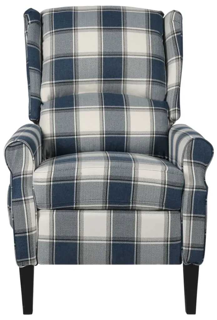 vidaXL Massagestoel verstelbaar stof blauw
