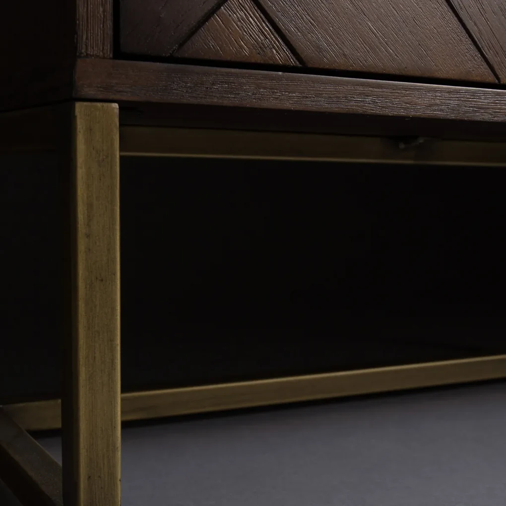 Dutchbone Class Tv-meubel Visgraat Acacia Hout - 180x45x60cm.