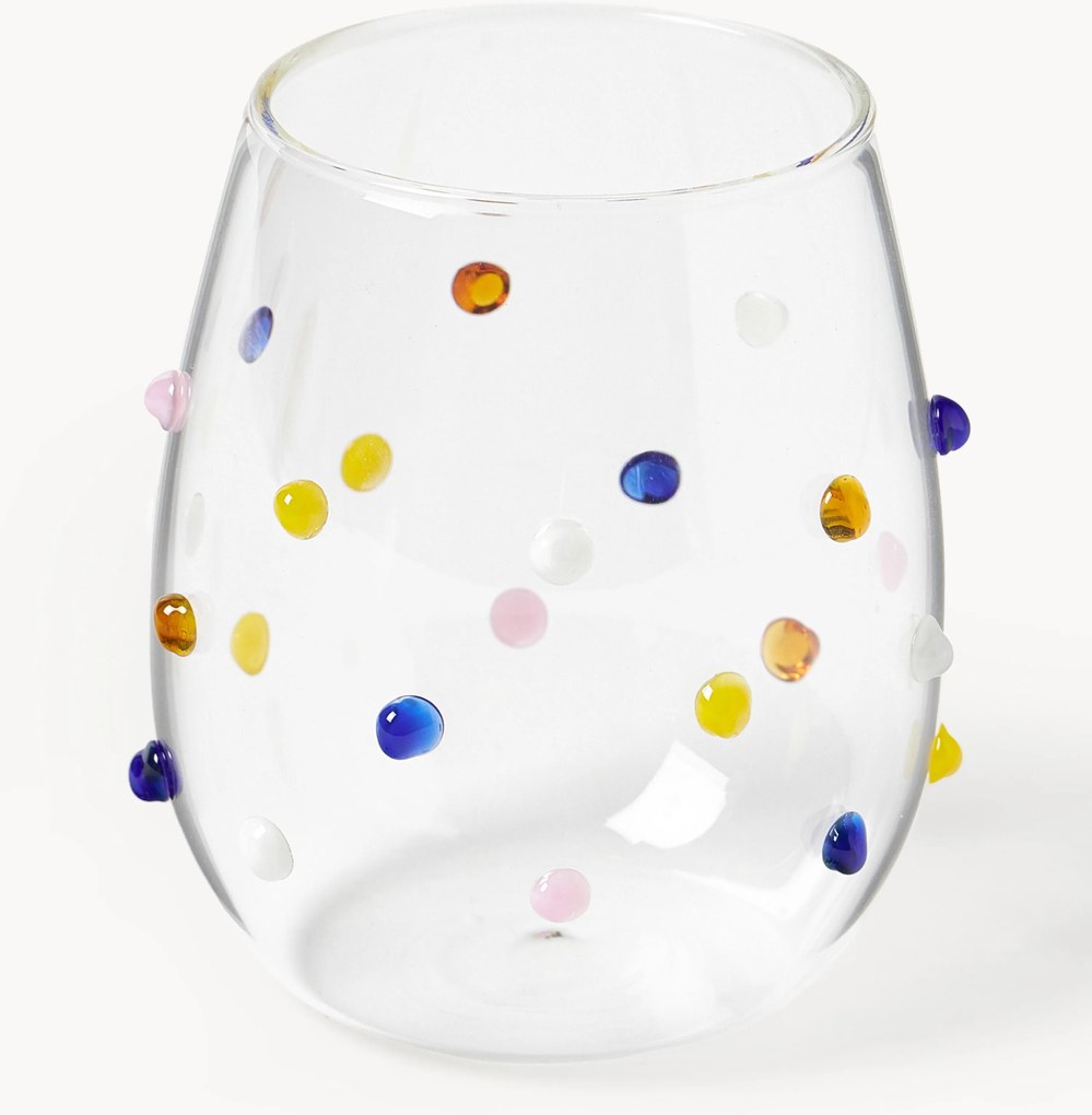 Mondgeblazen borosilicaatglazen Perli, 4-delig