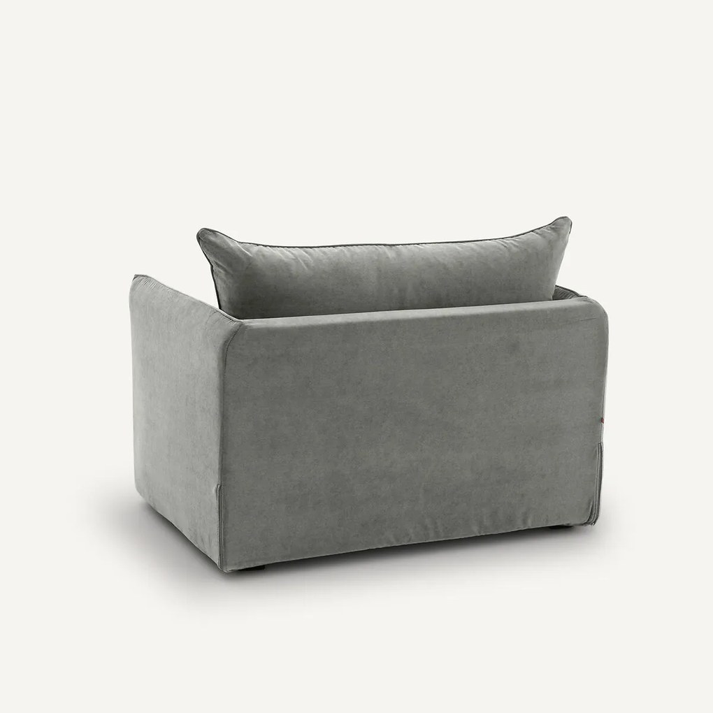 Fauteuil XL in stonewashed fluweel, Neo Chiquito