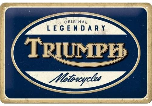 Metalen bord Triumph - Legendary Motorcycles, (20 x 30 cm)