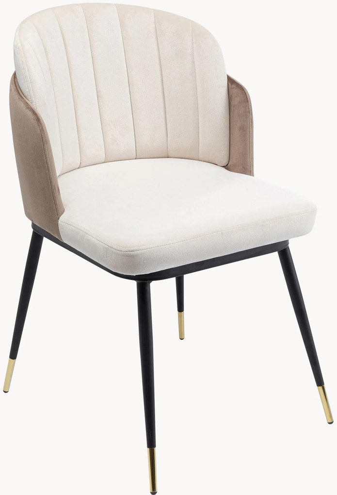 Fluwelen eetstoelen Hojas, 2 stuks