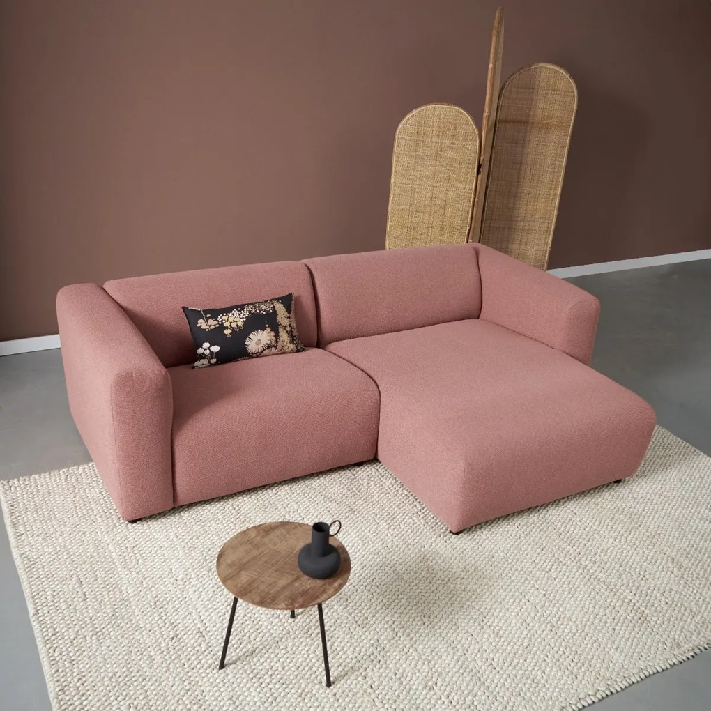 Kleine Bank Met Chaise Longue Rechts Terracotta Roze