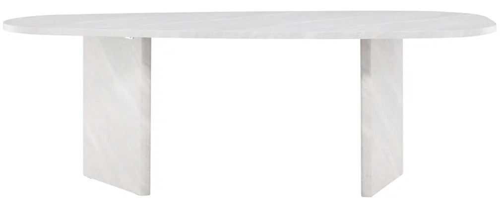 Organische Eettafel Groot Wit - 220 X 100cm.