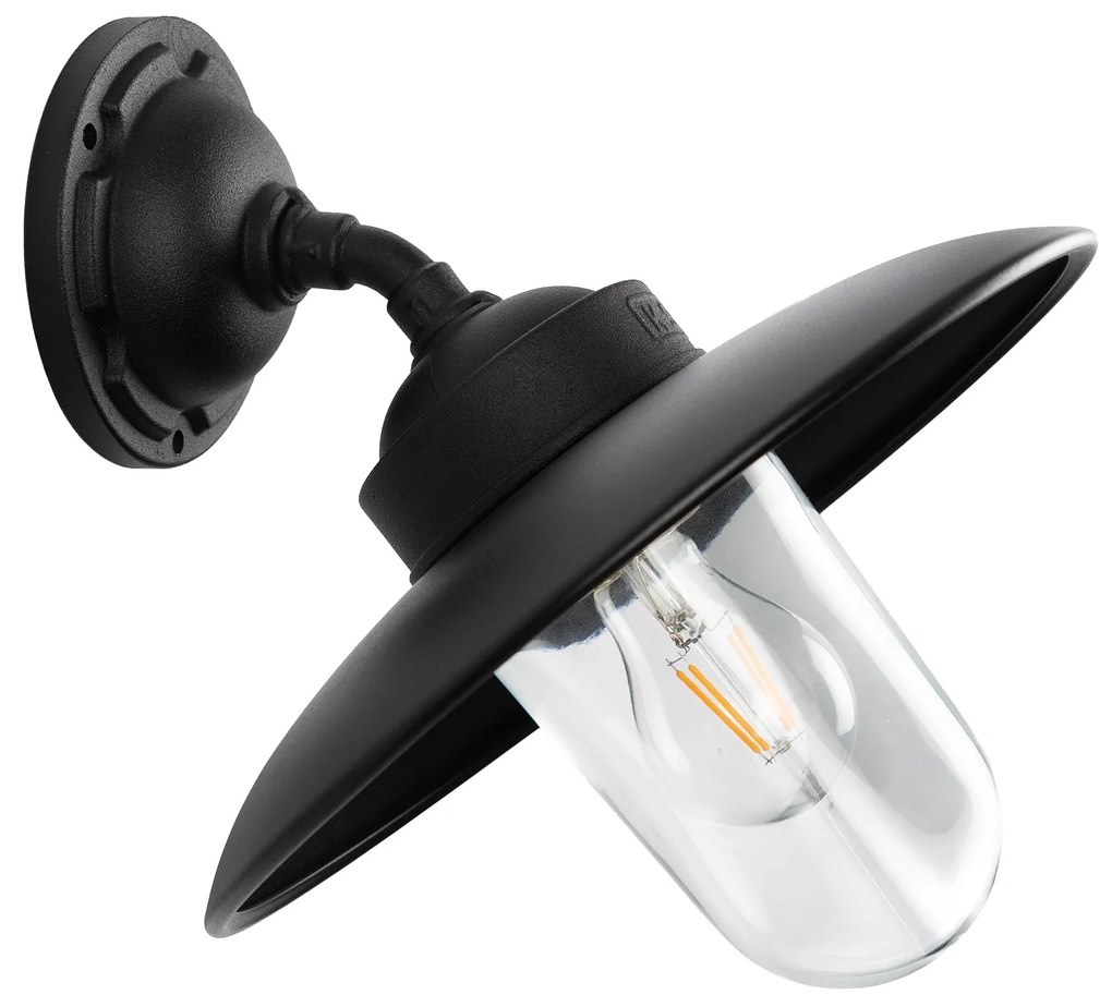 Solingen Stallamp Schuin Matzwart