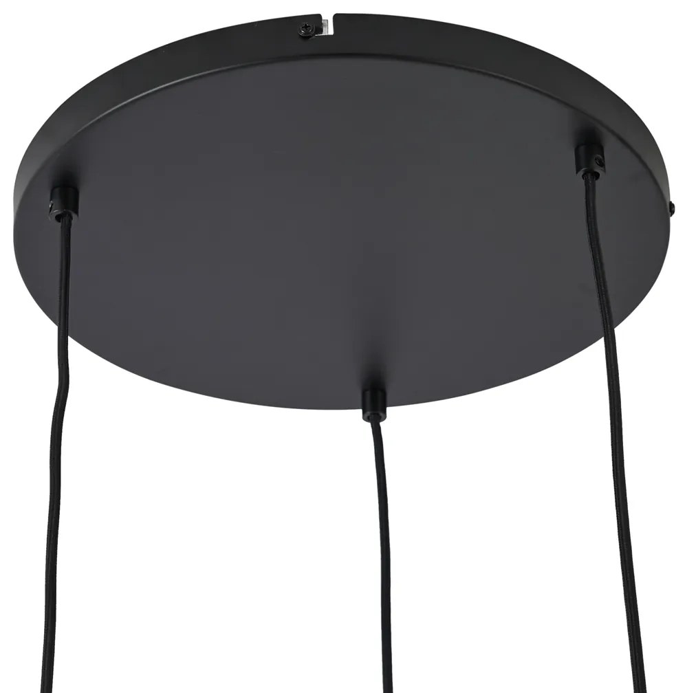 Hotel Chique hanglamp zwart met goud en groen glas 3-lichts - Zuzanna