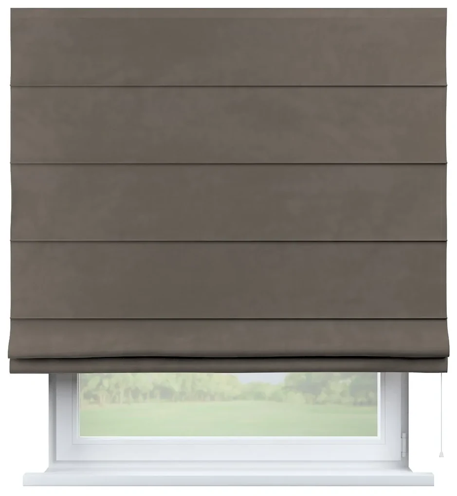 Dekoria Kant en Klaar Vouwgordijn Capri, grijs-beige