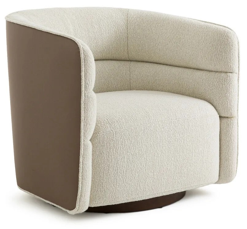 Draaibare fauteuil in twee stoffen, Andrew