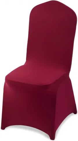VEVOR stoelhoezen, 50 stuks, wasbare en afneembare stoelhoezen van polyester-spandex voor bruiloften, diners, banketten en restaurants, geschikt voor stoelen (51 x 45 x 95 cm), bordeauxrood