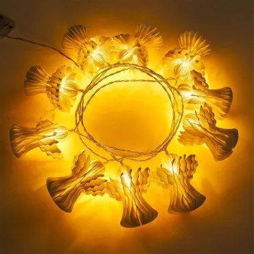 Decoratieve Slinger Met Led-lichtjes Van Melsi-papier Gardenia Wit - Sklum