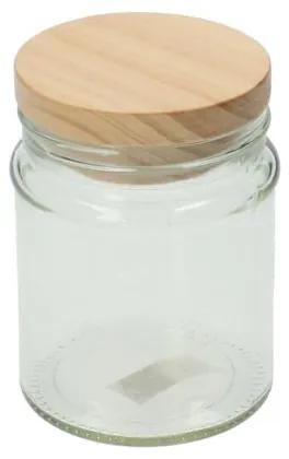 Pot met houten deksel, glas, 350 ml