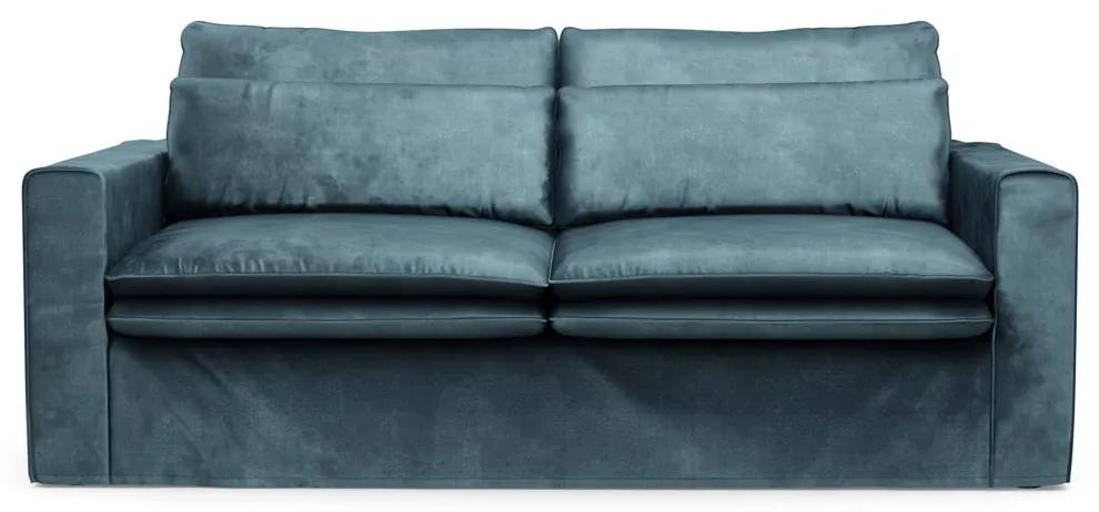 Rivièra Maison - Continental Sofa 2,5 Seater, velvet, petrol - Kleur: bruin