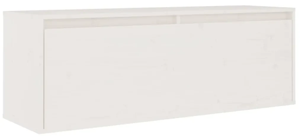 vidaXL Wandkast 100x30x35 cm massief grenenhout wit