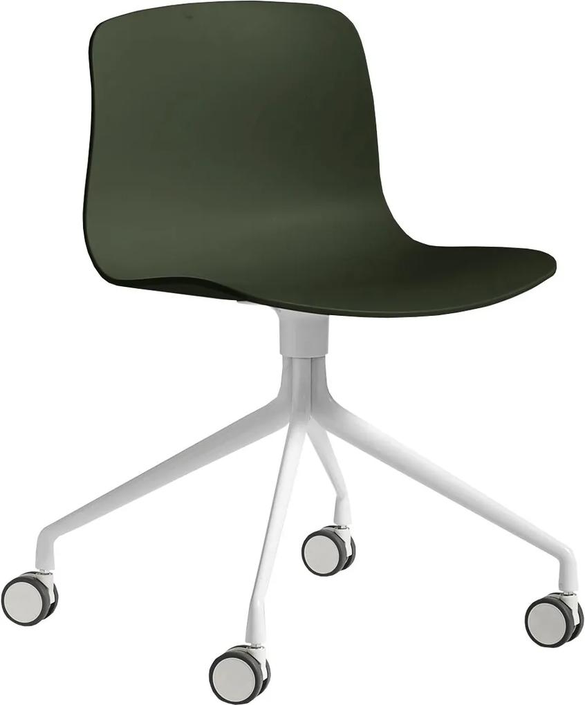 Hay About a Chair AAC14 stoel met wit onderstel Green