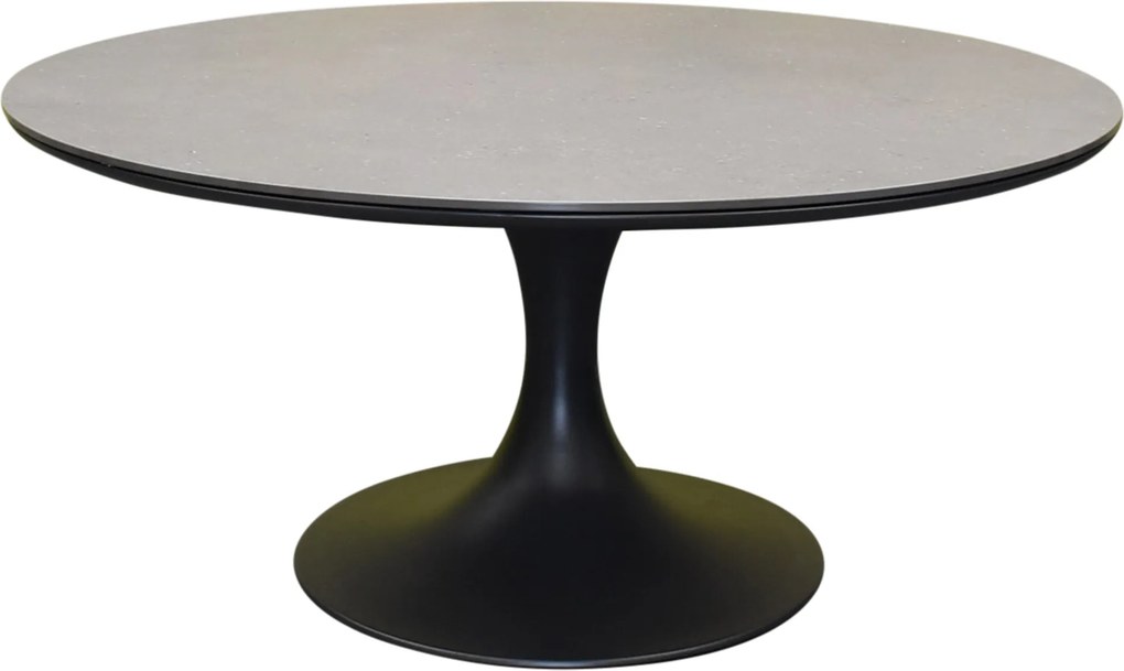 Flair dining tuintafel rond 158 cm antraciet keramiek
