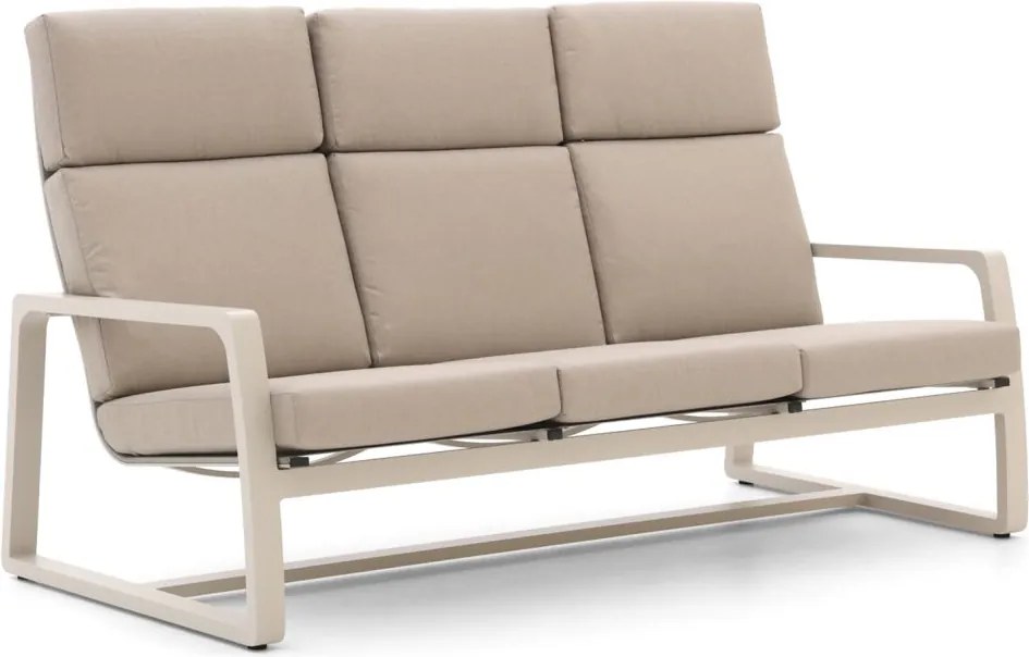 Loungebank Tuin Manifesto   | Aluminium | 3 personen | Tuinbank Beige | 191cm | Incl. kussens | Kees Smit Tuinmeubelen