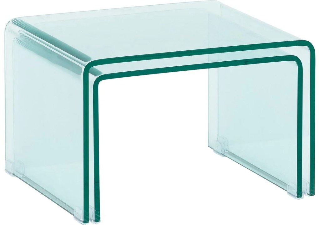 Goossens Basic Salontafel Imagine rechthoekig, glas transparant, modern design, 50 x 33 x 45 cm