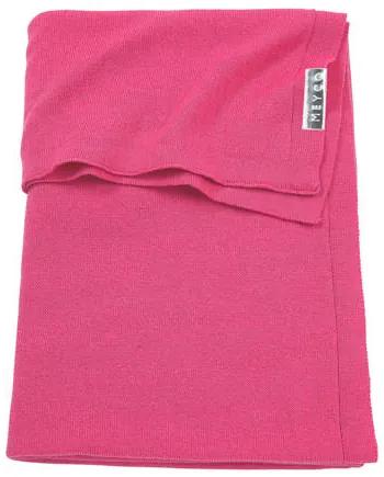 Knit Basic ledikantdeken 100x150 cm bright pink