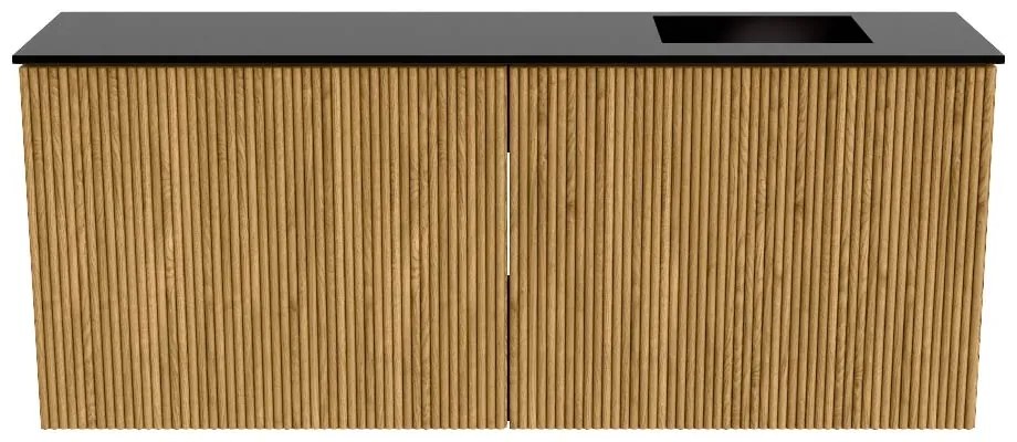 Mondiaz Joya 100cm toiletmeubel oak met wastafel faye rechts zonder kraangat urban