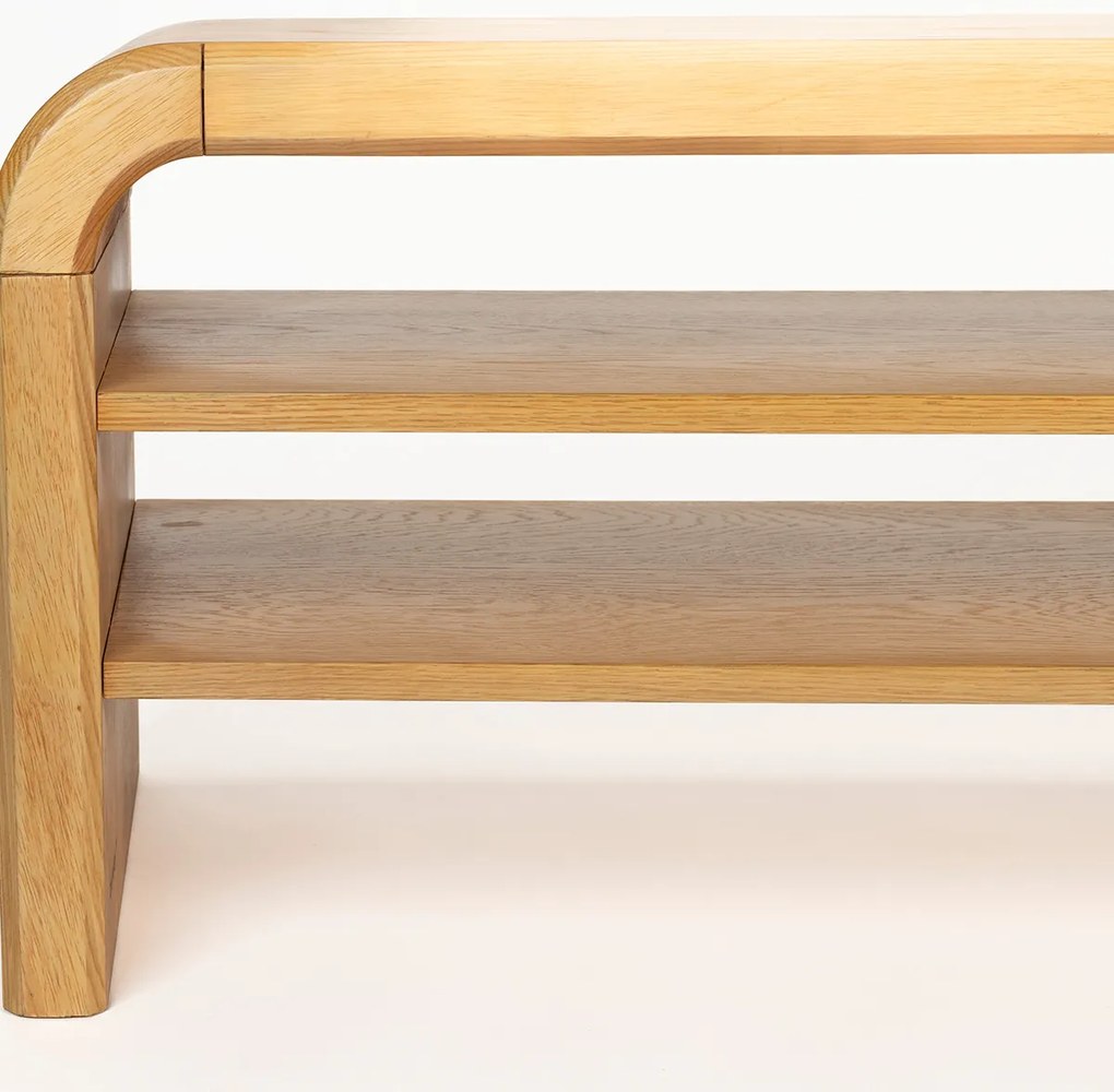 Zuiver Brave Design Tv-meubel Gebogen Eiken - 160x40x45cm.
