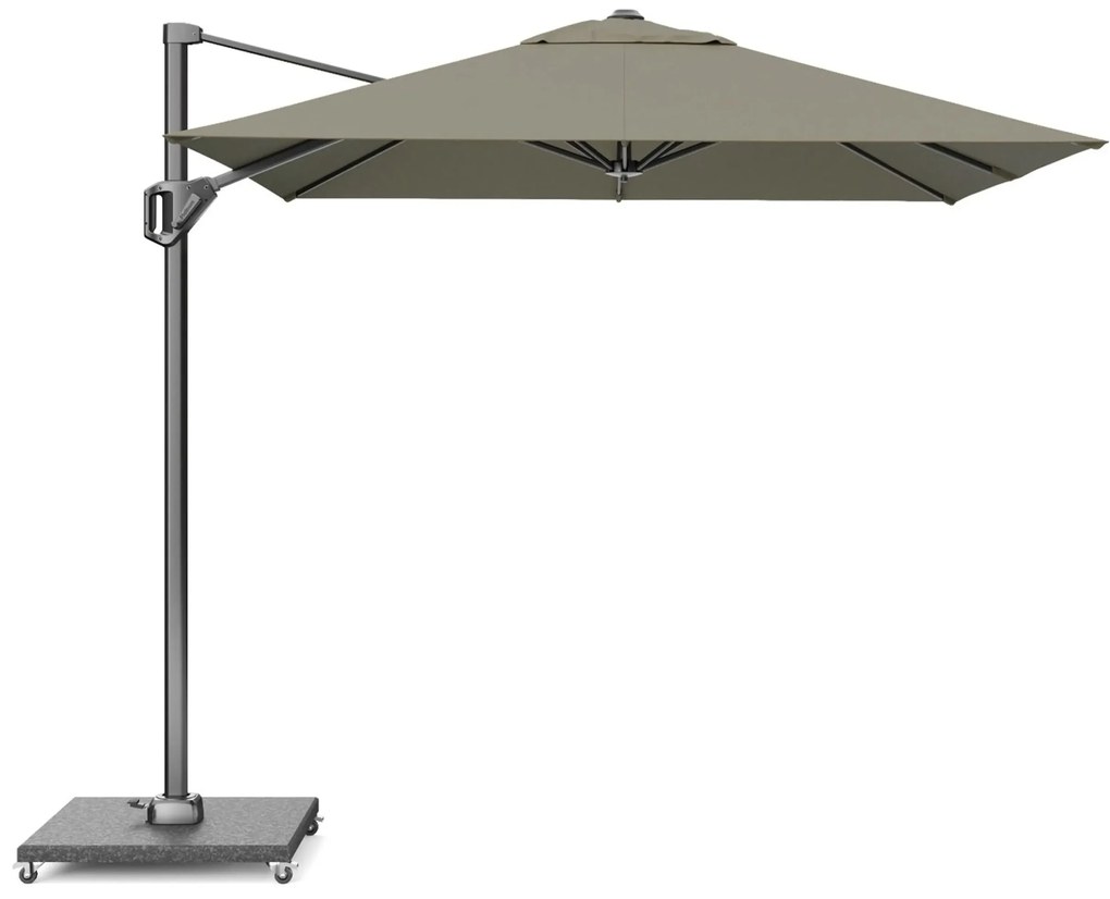 Zweefparasol  2.5x2.5m T1 (incl .voet + hoes) taupe Taupe-naturel-bruin Platinum Voyager