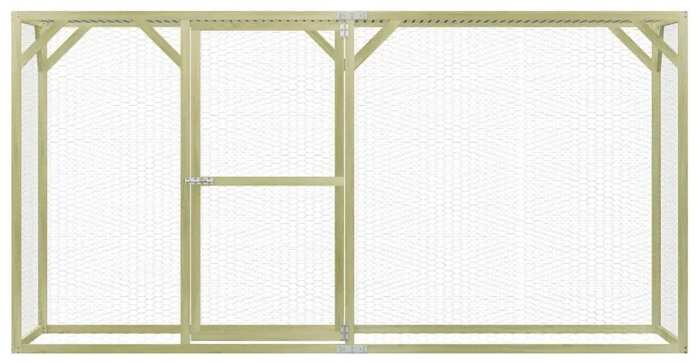 vidaXL Kippenhok 1,5x3x1,5 m geïmpregneerd grenenhout